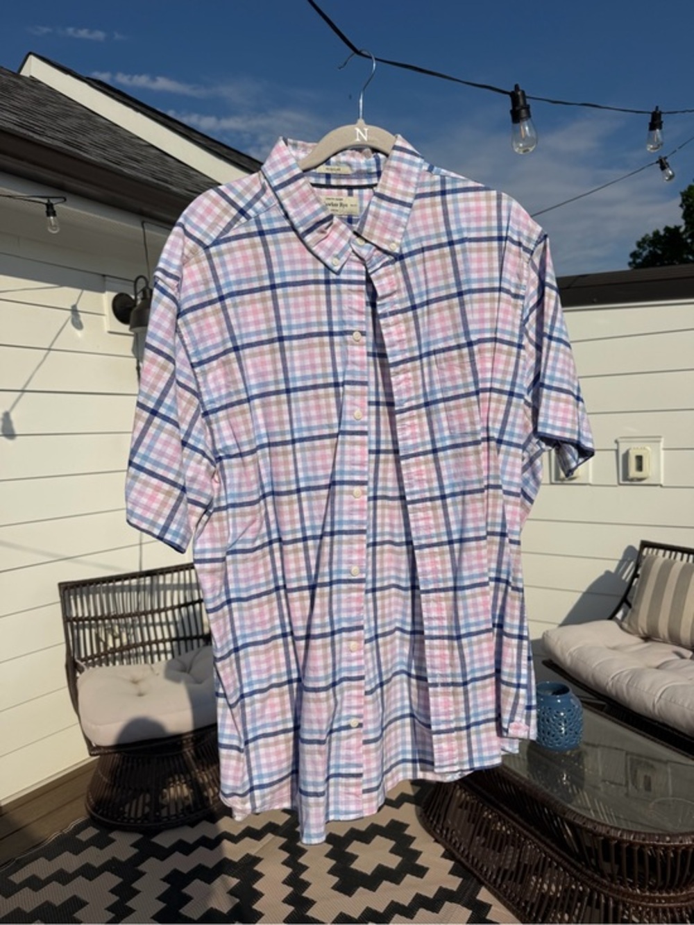 NWOT | Hawker Rye | Button Down Plaid Short Sleeve Shirt